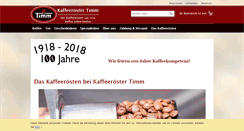 Desktop Screenshot of kaffee-timm.de